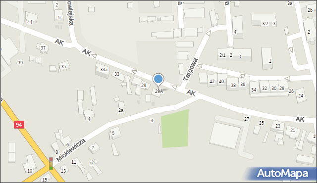 Pyskowice, Armii Krajowej, 29A, mapa Pyskowice