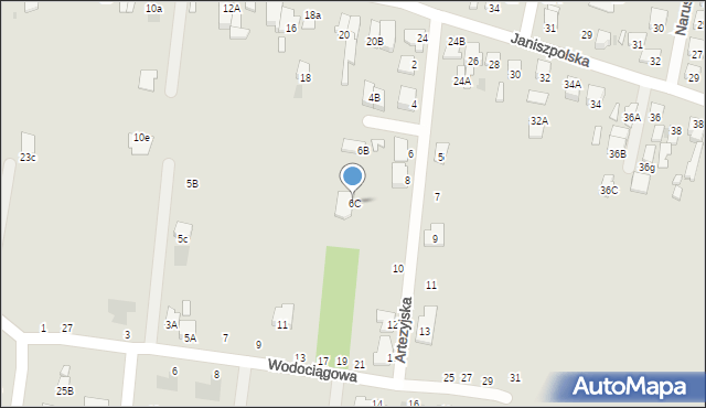 Radom, Artezyjska, 6C, mapa Radomia