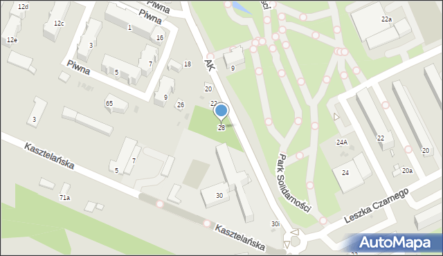 Radomsko, Armii Krajowej, 28, mapa Radomsko