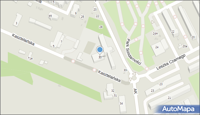 Radomsko, Armii Krajowej, 30, mapa Radomsko