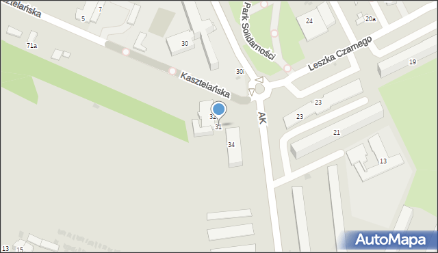 Radomsko, Armii Krajowej, 31, mapa Radomsko