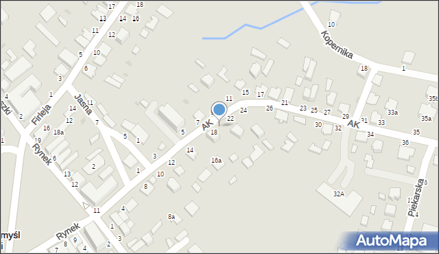 Radomyśl Wielki, Armii Krajowej, 20, mapa Radomyśl Wielki