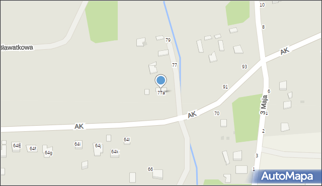 Radomyśl Wielki, Armii Krajowej, 77a, mapa Radomyśl Wielki