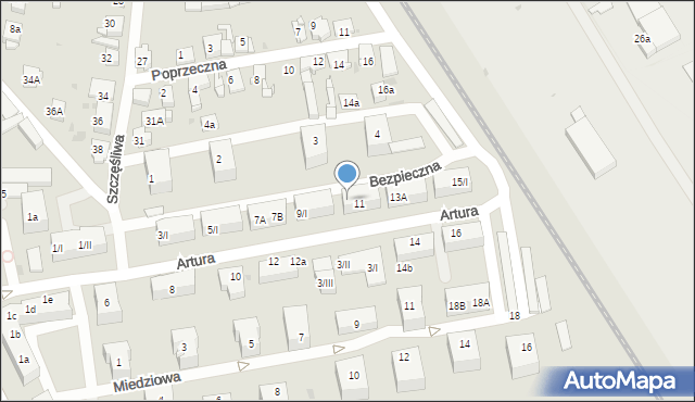 Radzionków, Artura, 11/I, mapa Radzionków