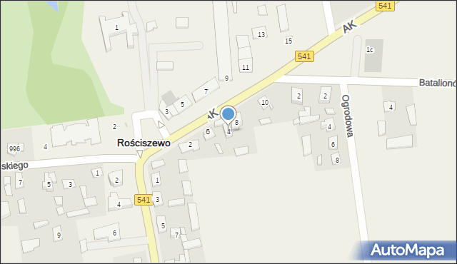 Rościszewo, Armii Krajowej, 4, mapa Rościszewo