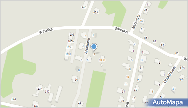 Ruda Śląska, Aroniowa, 3, mapa Rudy Śląskiej