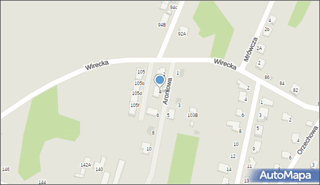 Ruda Śląska, Aroniowa, 4, mapa Rudy Śląskiej