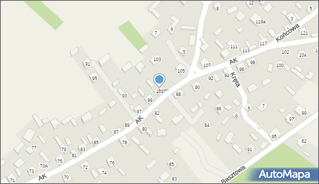 Ryczów, Armii Krajowej, 101, mapa Ryczów