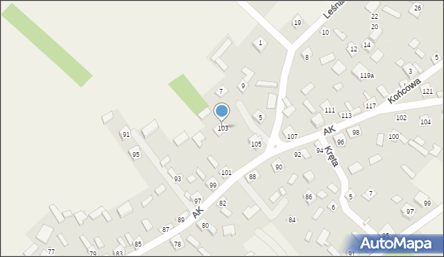 Ryczów, Armii Krajowej, 103, mapa Ryczów