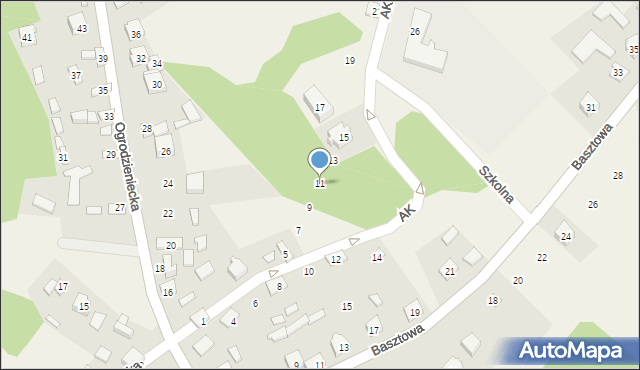 Ryczów, Armii Krajowej, 11, mapa Ryczów