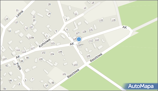 Ryczów, Armii Krajowej, 110, mapa Ryczów