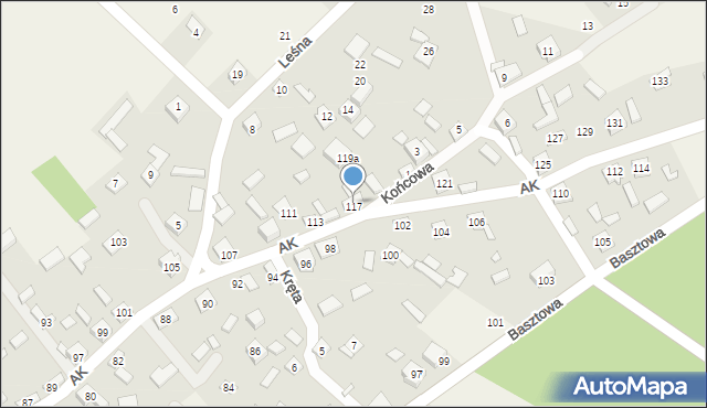 Ryczów, Armii Krajowej, 119, mapa Ryczów