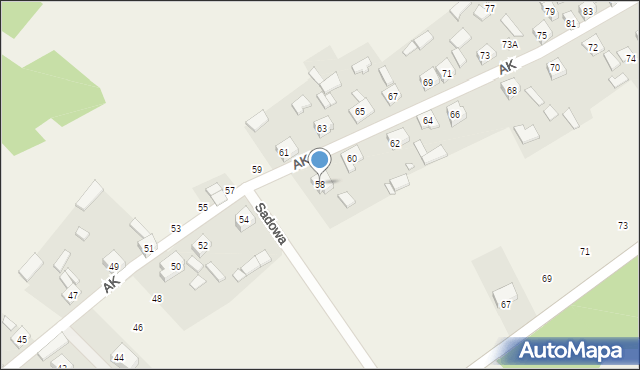 Ryczów, Armii Krajowej, 58, mapa Ryczów