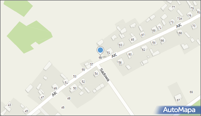 Ryczów, Armii Krajowej, 59, mapa Ryczów