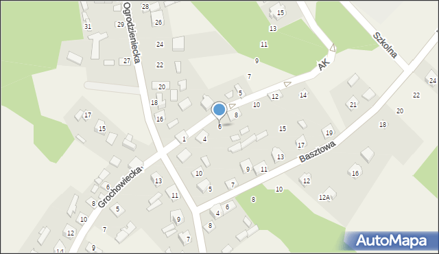 Ryczów, Armii Krajowej, 6, mapa Ryczów