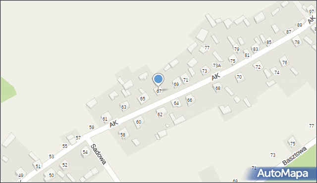 Ryczów, Armii Krajowej, 67, mapa Ryczów