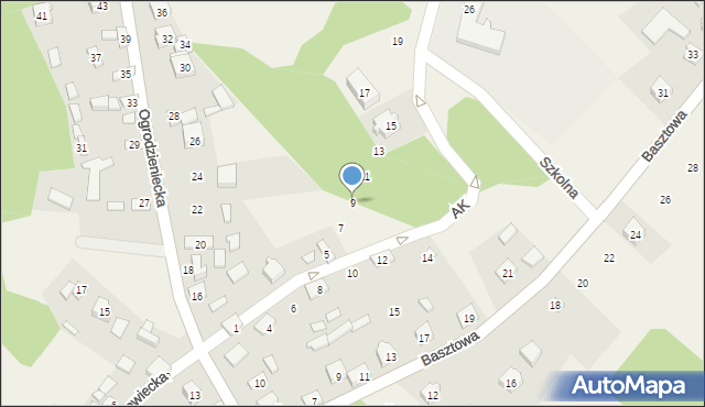 Ryczów, Armii Krajowej, 9, mapa Ryczów