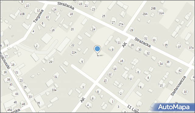 Sadowne, Armii Krajowej, 7, mapa Sadowne