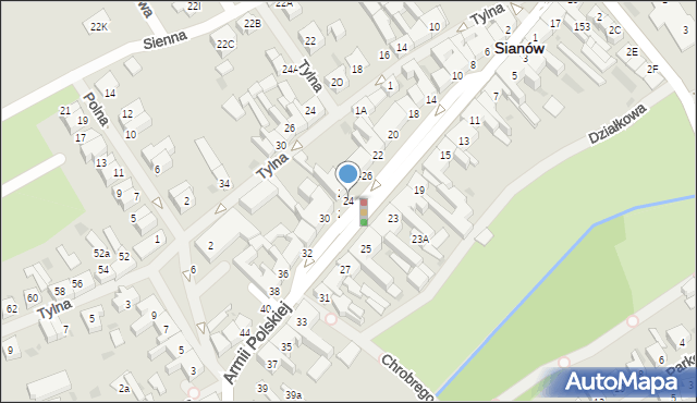 Sianów, Armii Polskiej, 24, mapa Sianów