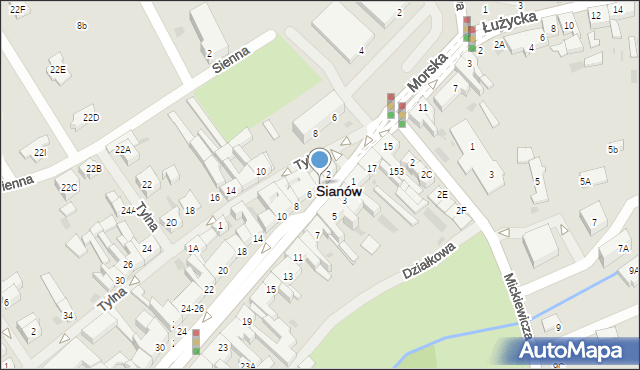 Sianów, Armii Polskiej, 4, mapa Sianów