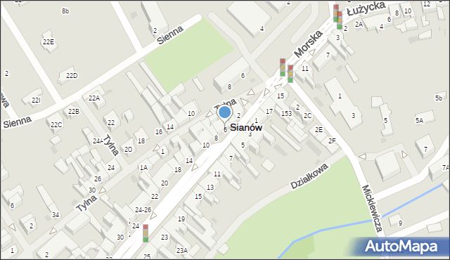 Sianów, Armii Polskiej, 6, mapa Sianów