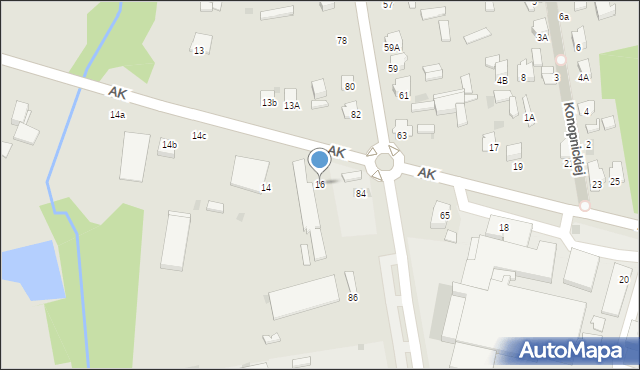 Siemiatycze, Armii Krajowej, 16, mapa Siemiatycze