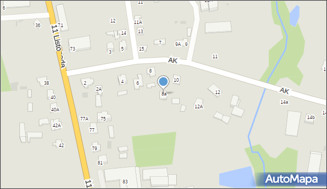 Siemiatycze, Armii Krajowej, 8a, mapa Siemiatycze