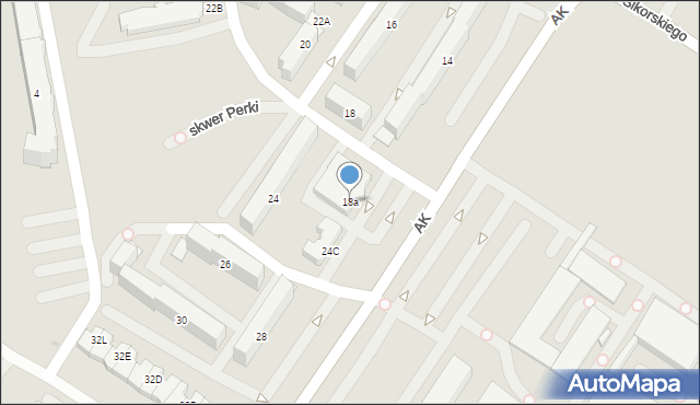 Sieradz, Armii Krajowej, 18a, mapa Sieradz