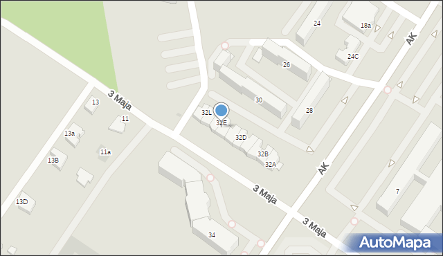 Sieradz, Armii Krajowej, 32J, mapa Sieradz