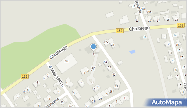 Sieraków, Armii Krajowej, 1, mapa Sieraków