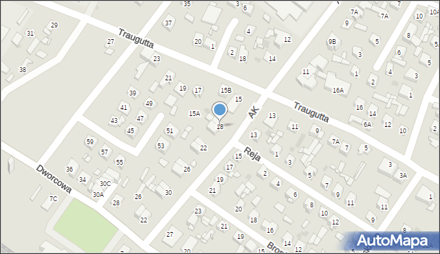 Sierpc, Armii Krajowej, 18, mapa Sierpc