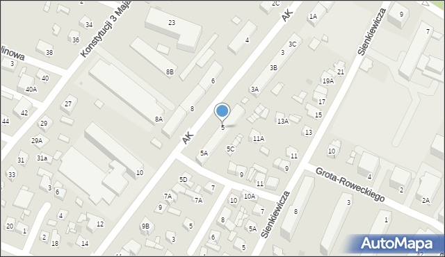 Sierpc, Armii Krajowej, 5, mapa Sierpc