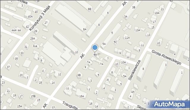 Sierpc, Armii Krajowej, 5D, mapa Sierpc