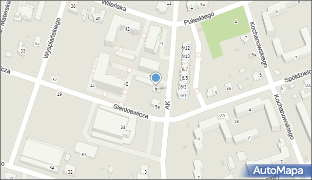 Skarżysko-Kamienna, Armii Krajowej, 5, mapa Skarżysko-Kamienna