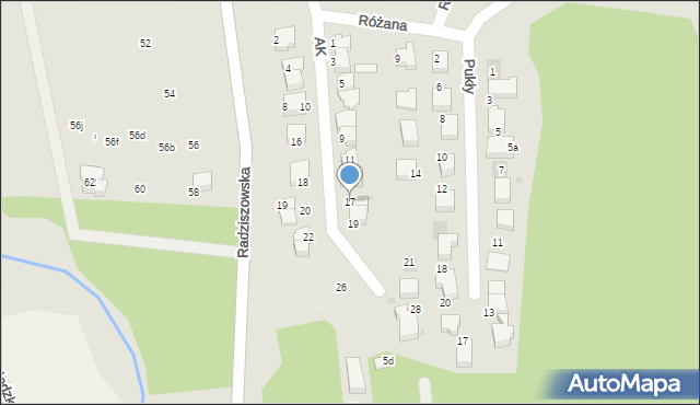 Skawina, Armii Krajowej, 17, mapa Skawina