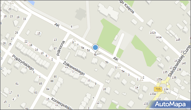 Skierniewice, Armii Krajowej, 5c, mapa Skierniewic