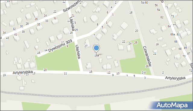 Skierniewice, Artyleryjska, 14a, mapa Skierniewic