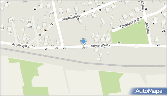 Skierniewice, Artyleryjska, 19, mapa Skierniewic