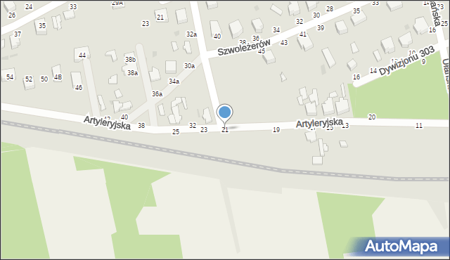 Skierniewice, Artyleryjska, 21, mapa Skierniewic