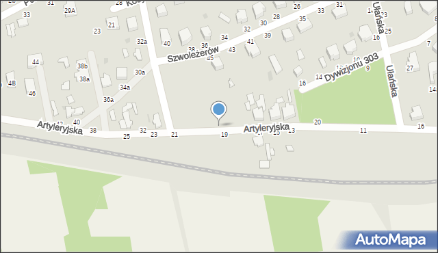Skierniewice, Artyleryjska, 28, mapa Skierniewic