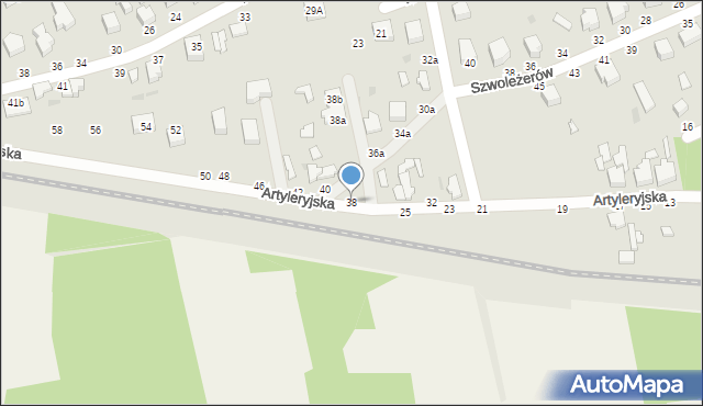 Skierniewice, Artyleryjska, 38, mapa Skierniewic