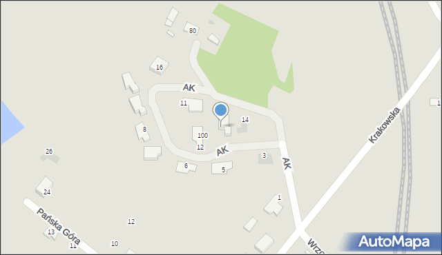 Sławków, Armii Krajowej, 13, mapa Sławków