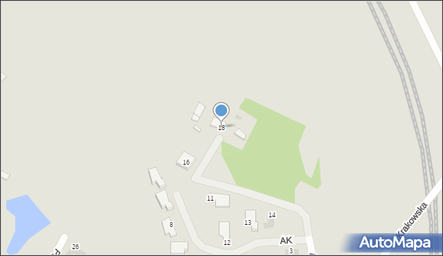 Sławków, Armii Krajowej, 18, mapa Sławków