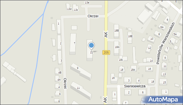 Sławno, Armii Krajowej, 11, mapa Sławno