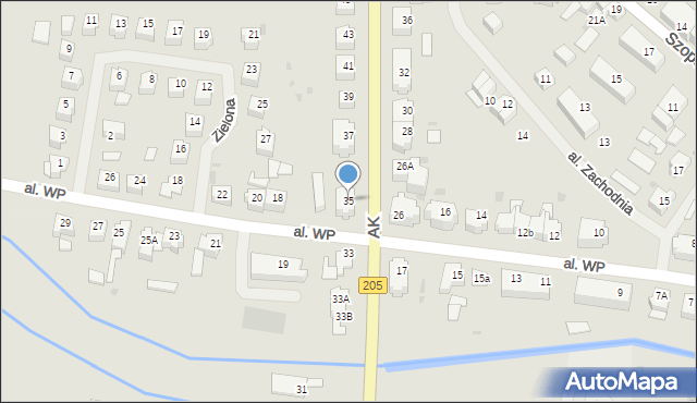 Sławno, Armii Krajowej, 35, mapa Sławno