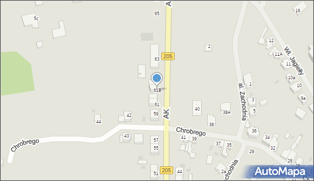 Sławno, Armii Krajowej, 61B, mapa Sławno