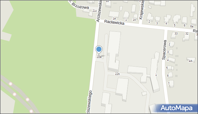 Słupsk, Arciszewskiego Krzysztofa, 22a, mapa Słupska