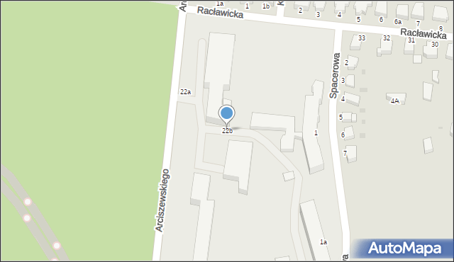 Słupsk, Arciszewskiego Krzysztofa, 22b, mapa Słupska