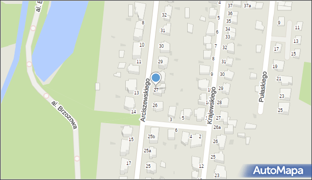 Słupsk, Arciszewskiego Krzysztofa, 27, mapa Słupska