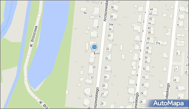 Słupsk, Arciszewskiego Krzysztofa, 9, mapa Słupska